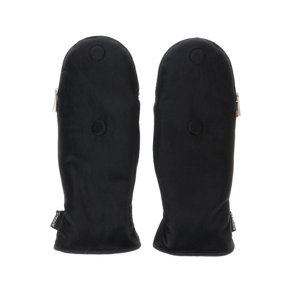 Apparis Women Noa Gloves With Zip And Synthetic Fur Lining Black Unisex